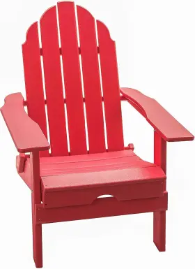 Oe3830rd Xbrand Foldable Adirondack Chair Weather Resistant Garden Patio Lawn Deck Red