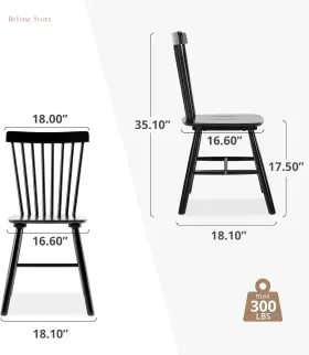 Xmsj 313035096031 Dining Chairs Set Of 4 Windsor Chair Spindle Back Wood Kitchen W