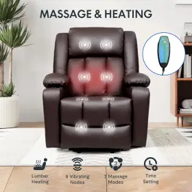 Xmsj 313055681682 Power Lift Electric Recliner Chair With Massage And Heat Cup Holders