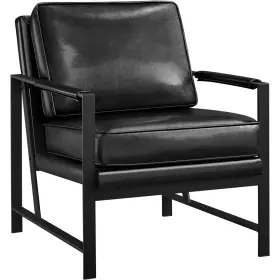 89181861 Yaheetech Retro Upholstered Accent Chair Arm Black