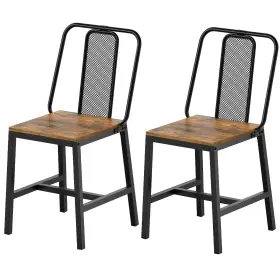 Cy01l2brn1 Yatiney Dining Chairs Set Of 2 Wooden Kitchen Farmhouse With B
