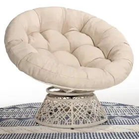 Tpu8 Yes4all 40 Inch Ergonomic Wicker Sephia Sand - White Base Upgrade Cushion Classic