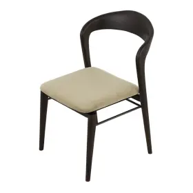 250045 Yosemite Home Decor Giuseppe 19 Inch Teak Wood/fabric Dining Chair In Off White