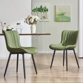 Younuoke 602581823247 Green Dining Chairs Set Of 2 Mid-century Modern Kitchen Room