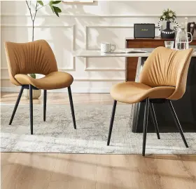 B0clczy33n Youtaste Dining Chairs Set Of 2 Modern Upholstered Kitchen Room Chair Faux Leath