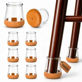 Gen-mogu-32m-clear Yozon Chair Leg Floor Protectors For Hardwood Round Medium Clear-32pcs