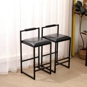 Yunomebuy W1757p163456 Set Of 2 Kitchen Dining Chairs Faux Leather Bar Stools Chair For Room