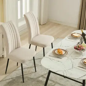 W3615p340447 Yunomebuy Adjustable Foot Dining Chairs Set Of 2 Room Chair Velvet Kitchen