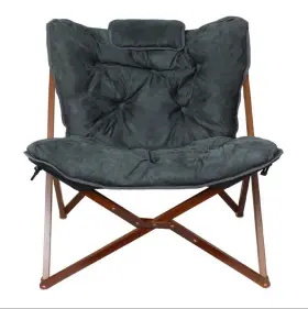 Ic513wpt-dg Zenithen Limited Butterfly Folding Chair For Dorm Bedroom - Gray
