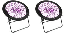 Zenithen Ic544s-plumjam Limited Bunjo Foldable Portable Folding Bungee Dish Chair Perfect For