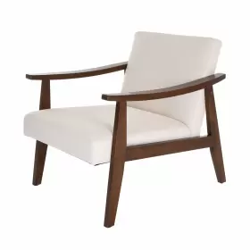 245-accntchr1-mwht Zenvida Mid Century Modern Accent Armchair Solid Hardwood Upholstered