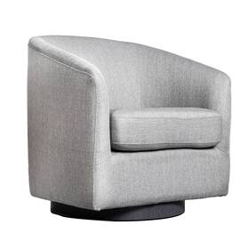Zmr Furniture Bs-ac22-060-dkgry-gg Landon Club Style Commercial Barrel Accent Armchair With 360 Degree Swivel Me