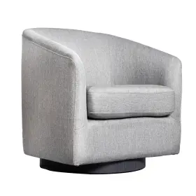 Bs-ac22-060-dkgry-gg Zmr Furniture Landon Club Style Commercial Barrel Accent Armchair With 360 Degree Swivel Me