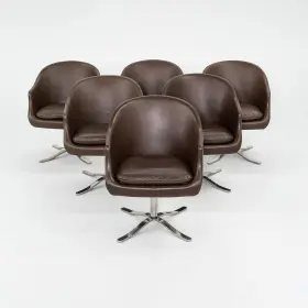 Ch.2s Zographos Designs Ltd. 1960s Set Of Six Nicos Bucket Chairs By Ltd