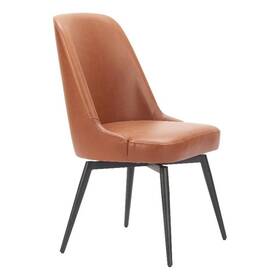 Zuo 110842 Keppel Swivel Dining Chair Set Of 2 Brown