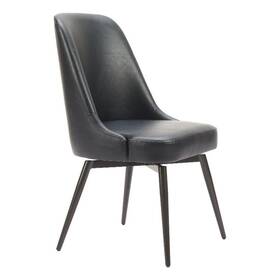 Zuo 110843 Keppel Swivel Dining Chair Set Of 2 Black