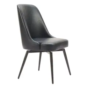 110843 Zuo Keppel Swivel Dining Chair Set Of 2 Black