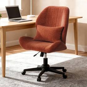 Zzw 6003oml-oatmeal Criss Cross Chair With Wheels Wide Legged Armless Tall Back - Oatmeal