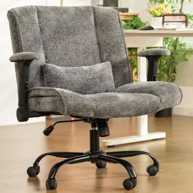 Zzwhom 850068136506 Criss Cross Chair With Wheels And Flip Arms Wide Legged Office A