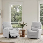 Pemberly Row 30" Swivel Power Recliner Arm Chair Heathered Light Gray New. Price: $365.84.
