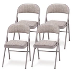 Meco Sudden Comfort Deluxe Fabric Padded Folding Chair Set, Chicory LACE(4 Pack) New. Price: $224.99.