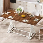 Dwvo 70.3" Large Modern Dining Table For 6-8 People, Rectangular Walnut Kitchen New. Price: $178.99.