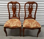 Ethan Allen Maison Odette Splatback Side Chairs Item #37-6400 #357 Rustique Used. Price: $525.00.