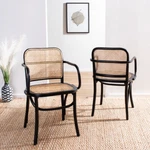 Safavieh Keiko Cane Dining Chair Black / Natural New. Price: $212.99.