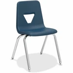 Lorell 18" Seat-height Student Stack Chairs Four-legged Base Navy 4 Pack New. Price: $329.00.