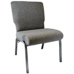 Flash Furniture Advantage 20.5" Fabric Church Chair In Charcoal Gray And Silver New. Price: $145.99.