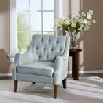Modern Blue Accent Chair With Tufted Back And Removable Cushion New. Price: $489.99.