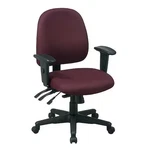 Office Star 43808-227 Desk Chair, Adjustable Arms, 3-1/2" Height, New. Price: $250.99.
