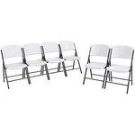 Lifetime Commercial Grade Folding Chairs, 6 Pack, Plastic, White Granite New. Price: $335.31.