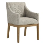 Maklaine Contemporary Upholstered Dining Armchair Linen Natural New. Price: $257.70.