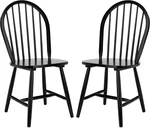 Safavieh Home Collection Camden Set Of 2 Black Windsor Farmhouse Dining Chairs New. Price: $149.18.