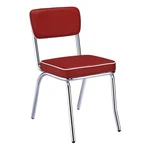 Coaster Retro Dining Side Chair Red And Chrome (set Of 2) New. Price: $199.99.