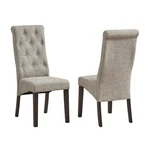 Kings Brand Furniture - Tufted Upholstered Parsons Dining Chair, Set Of 2, Gray New. Price: $189.99.