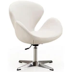 Manhattan Comfort Raspberry Faux Leather Height Adjustable Chair In White New. Price: $417.10.