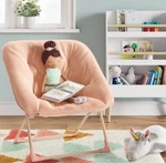 Folding Dish Kids' Chair Peach - Pillowfort New. Price: $70.00.
