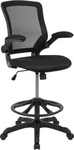 Flash Furniture Mid Back Black Mesh Ergonomic Drafting Chair Foot Ring New. Price: $149.99.