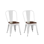 Pacific Stackable Metal Dining Chairs Set Of 2 For Indoor And Outdoor Use, Du New. Price: $187.93.