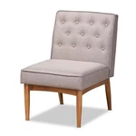 Baxton Studio Riordan Grey And Walnut Brown Finished Wood Dining Chair New. Price: $205.08.
