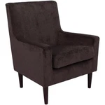 Fox Hill Trading Emma 18"H Traditional Fabric Lounge Chair Godiva Brown New. Price: $236.96.