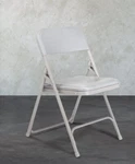 National Public Seating 802 Gray Metal Folding Chair Plastic SEAT,4 Lot New. Price: $130.00.