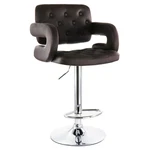 Elama Faux Leather Tufted Bar Stool Brown With Chrome Base And Adjustable Hei New. Price: $155.94.