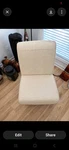 Light Sage Accent Chair Firm & Supportive Modern Style Great Condition Used. Price: $60.00.