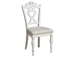 Benjara Victorian Style Desk Chair 2 Piece Set With Engraved Backrest, White New. Price: $1364.00.