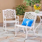 Phoenix Outdoor White Cast Aluminum Arm Chair (set Of 2) By Christopher... New. Price: $344.51.