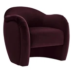 Maklaine Contemporary Upholstered Accent Chair Mulberry Finish New. Price: $381.42.