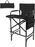 30" Tall Directors Chair Black Folding With Side Storage Bag,portable Make New. Price: $179.98.